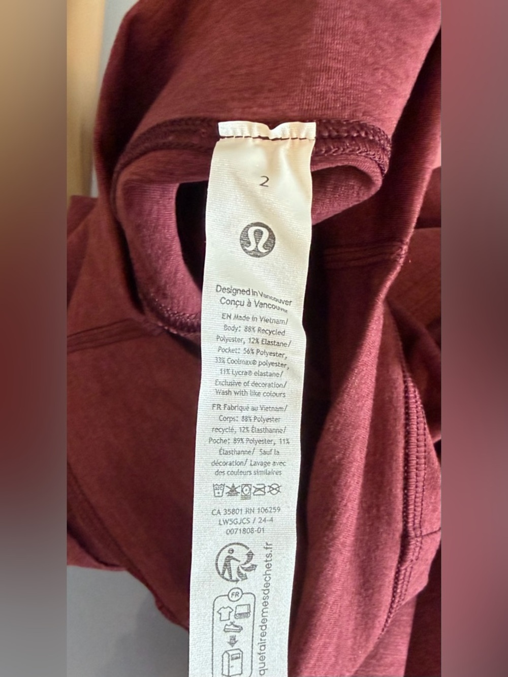 Lululemon Soft Sueded High-Rise Tight 25" NWT - Picture 8 of 9